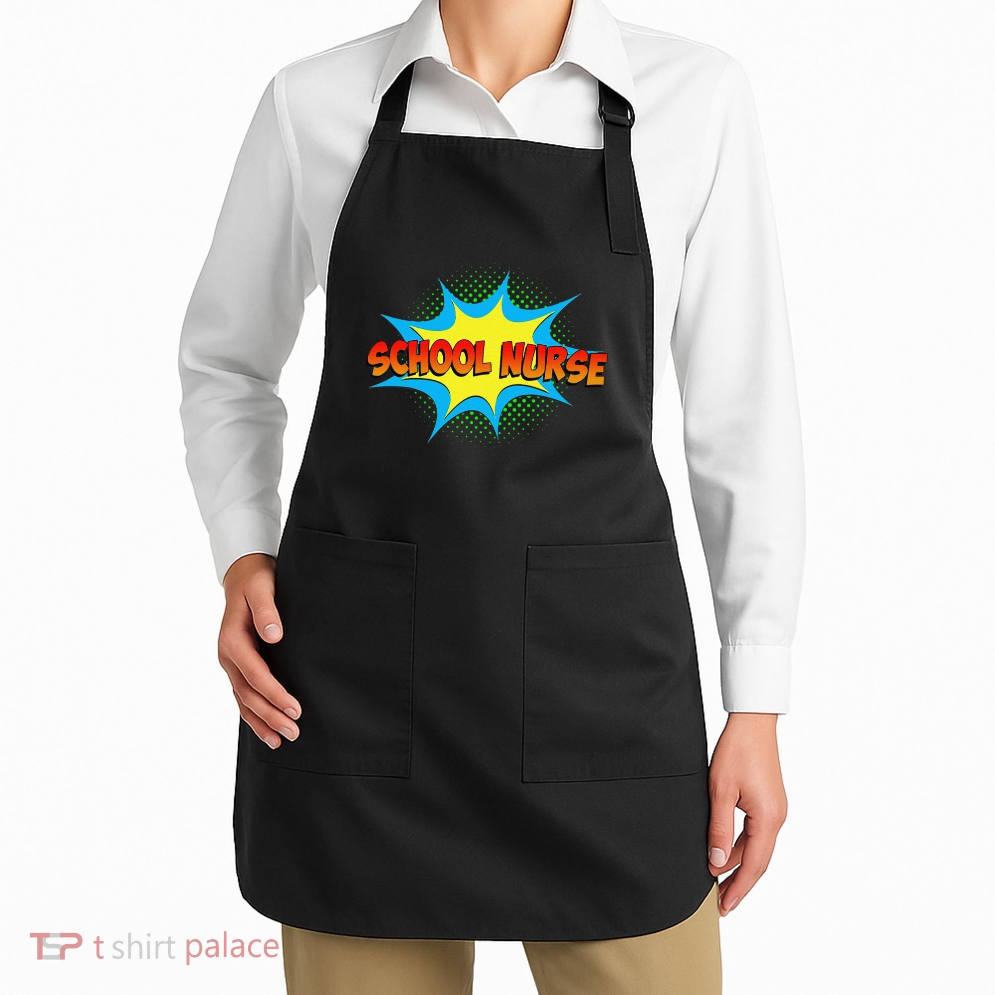 School Nurse Superhero Comics Cool International Nurses Day Apron