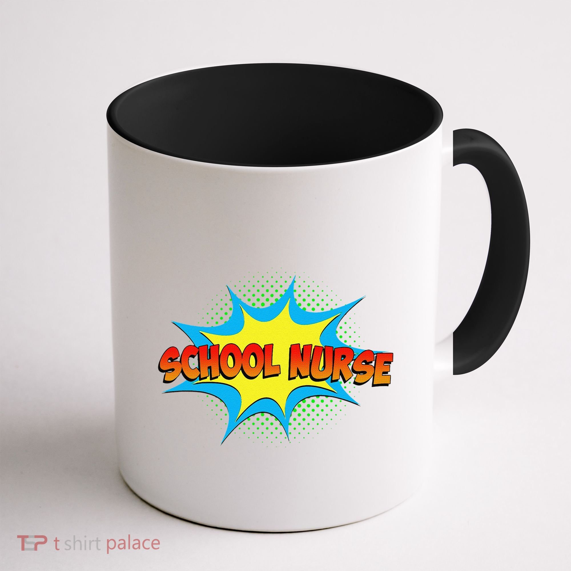 School Nurse Superhero Comics Cool International Nurses Day Coffee Mug