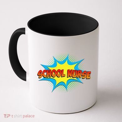 School Nurse Superhero Comics Cool International Nurses Day Coffee Mug