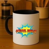 School Nurse Superhero Comics Cool International Nurses Day Coffee Mug thumb 4