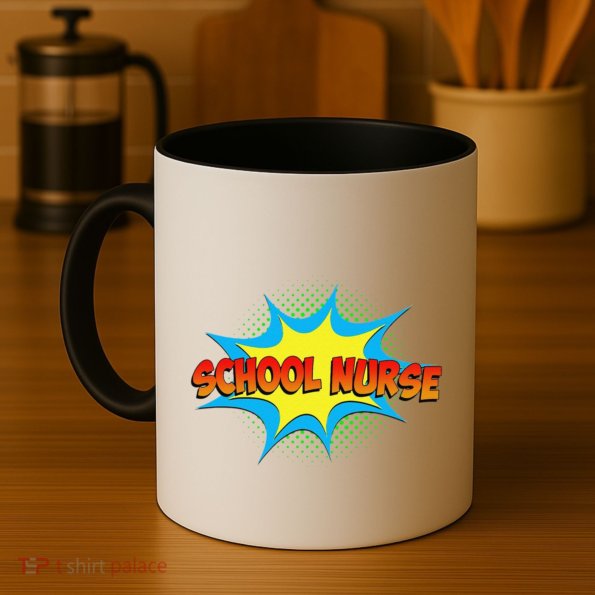 School Nurse Superhero Comics Cool International Nurses Day Coffee Mug