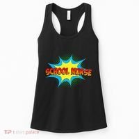 School Nurse Superhero Comics Cool International Nurses Day Women's Tank Top thumb 0