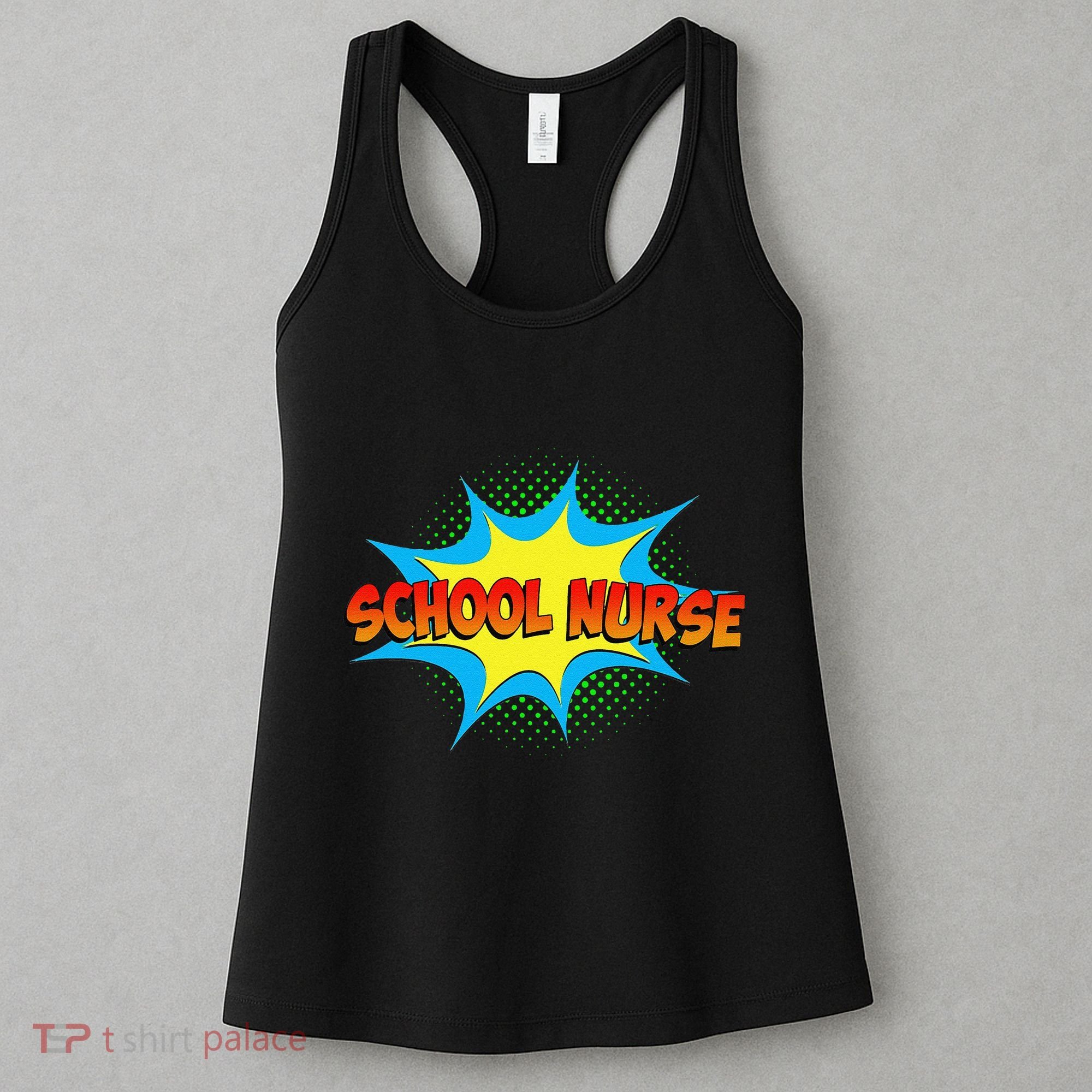 School Nurse Superhero Comics Cool International Nurses Day Women's Tank Top