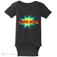 School Nurse Superhero Comics Cool International Nurses Day Baby Bodysuit thumb 0