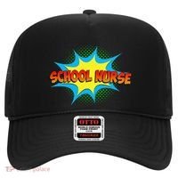 School Nurse Superhero Comics Cool International Nurses Day Hat thumb 0
