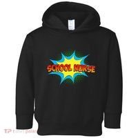 School Nurse Superhero Comics Cool International Nurses Day Toddler Hoodie thumb 0