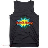 School Nurse Superhero Comics Cool International Nurses Day Tank Top thumb 0