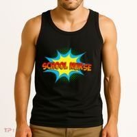 School Nurse Superhero Comics Cool International Nurses Day Tank Top thumb 3