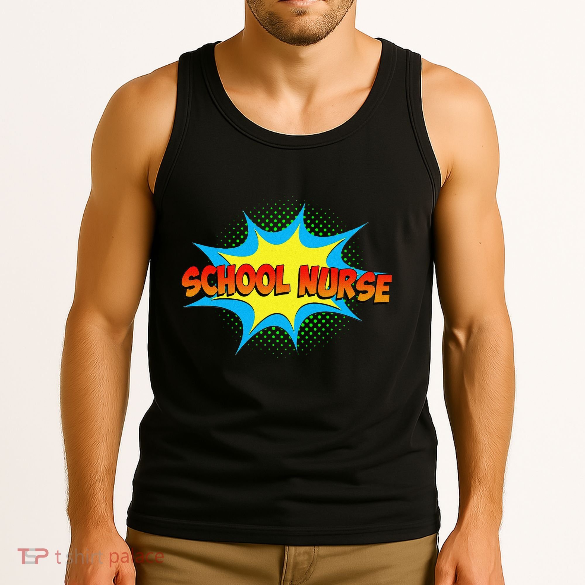 School Nurse Superhero Comics Cool International Nurses Day Tank Top