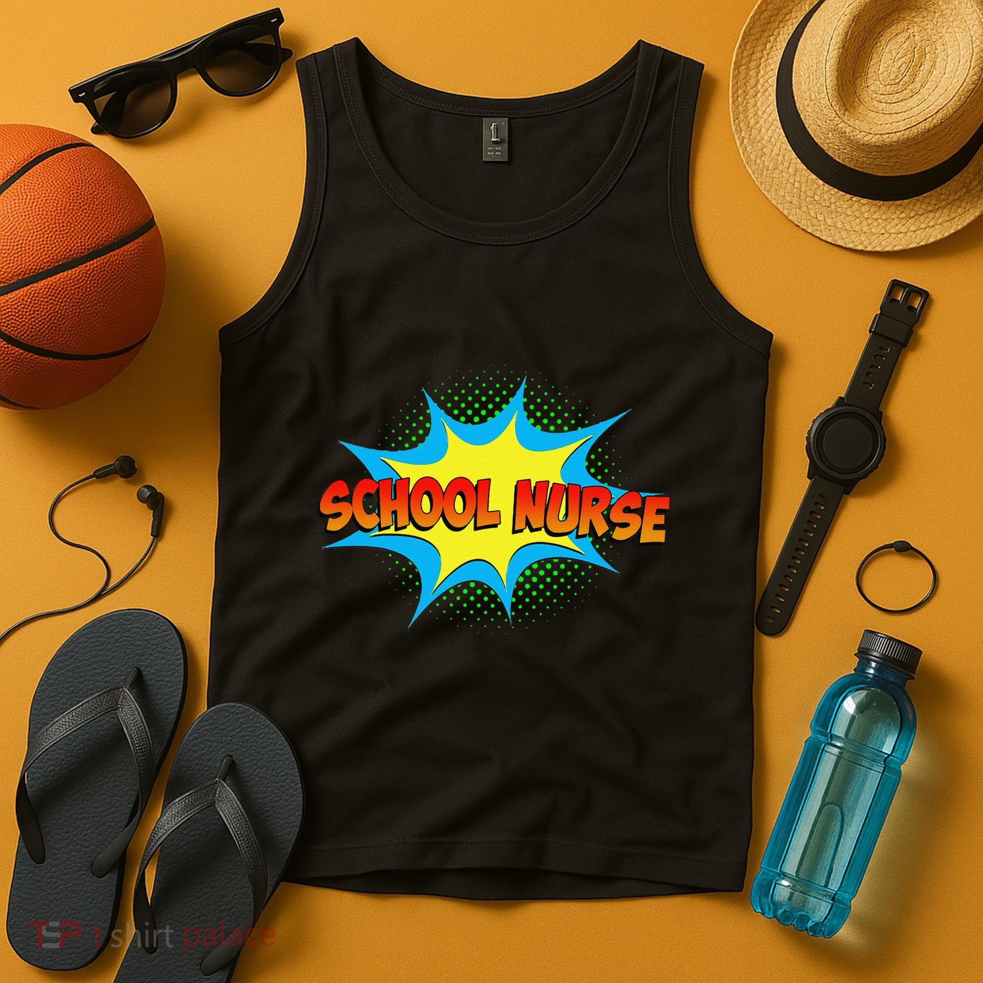 School Nurse Superhero Comics Cool International Nurses Day Tank Top