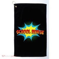 School Nurse Superhero Comics Cool International Nurses Day Golf Towel thumb 0