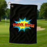 School Nurse Superhero Comics Cool International Nurses Day Golf Towel thumb 1
