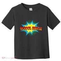 School Nurse Superhero Comics Cool International Nurses Day Toddler T-Shirt thumb 0
