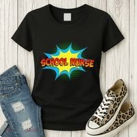 School Nurse Superhero Comics Cool International Nurses Day Women's T-Shirt thumb 3