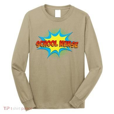 School Nurse Superhero Comics Cool International Nurses Day Long Sleeve Shirt