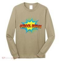 School Nurse Superhero Comics Cool International Nurses Day Long Sleeve Shirt thumb 0