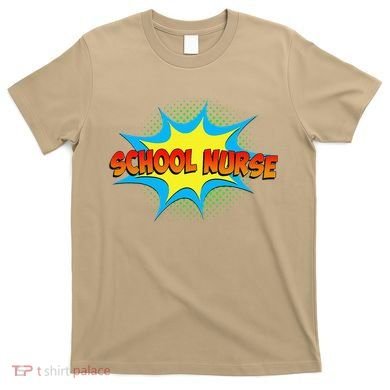 School Nurse Superhero Comics Cool International Nurses Day T-Shirt
