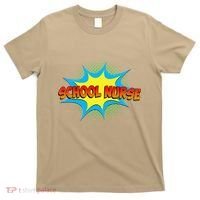 School Nurse Superhero Comics Cool International Nurses Day T-Shirt thumb 0