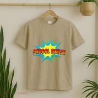 School Nurse Superhero Comics Cool International Nurses Day T-Shirt thumb 2
