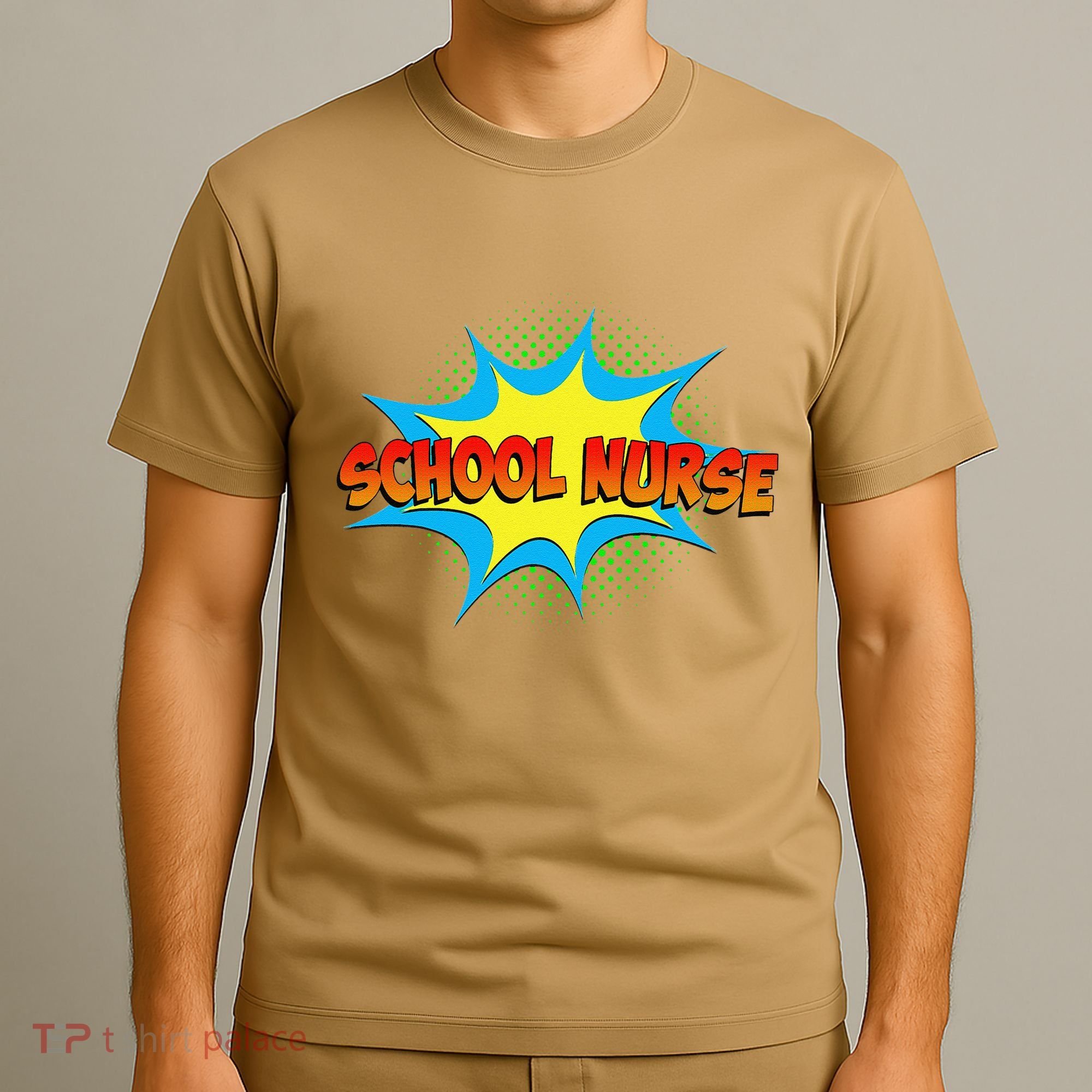 School Nurse Superhero Comics Cool International Nurses Day T-Shirt