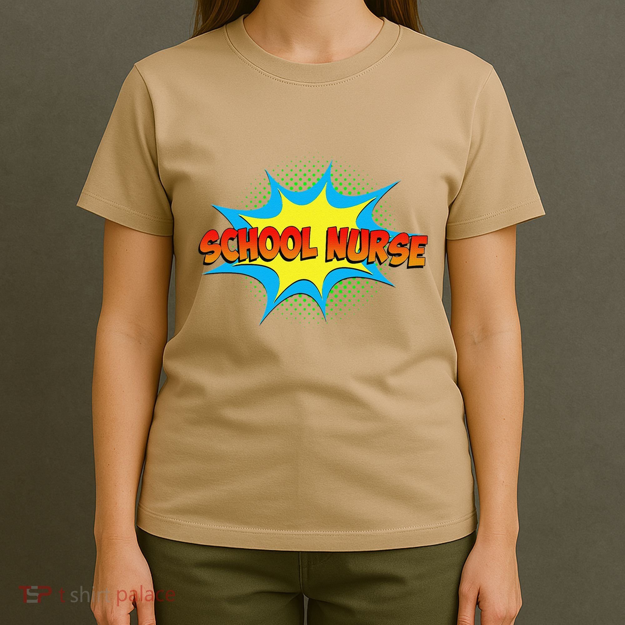 School Nurse Superhero Comics Cool International Nurses Day T-Shirt