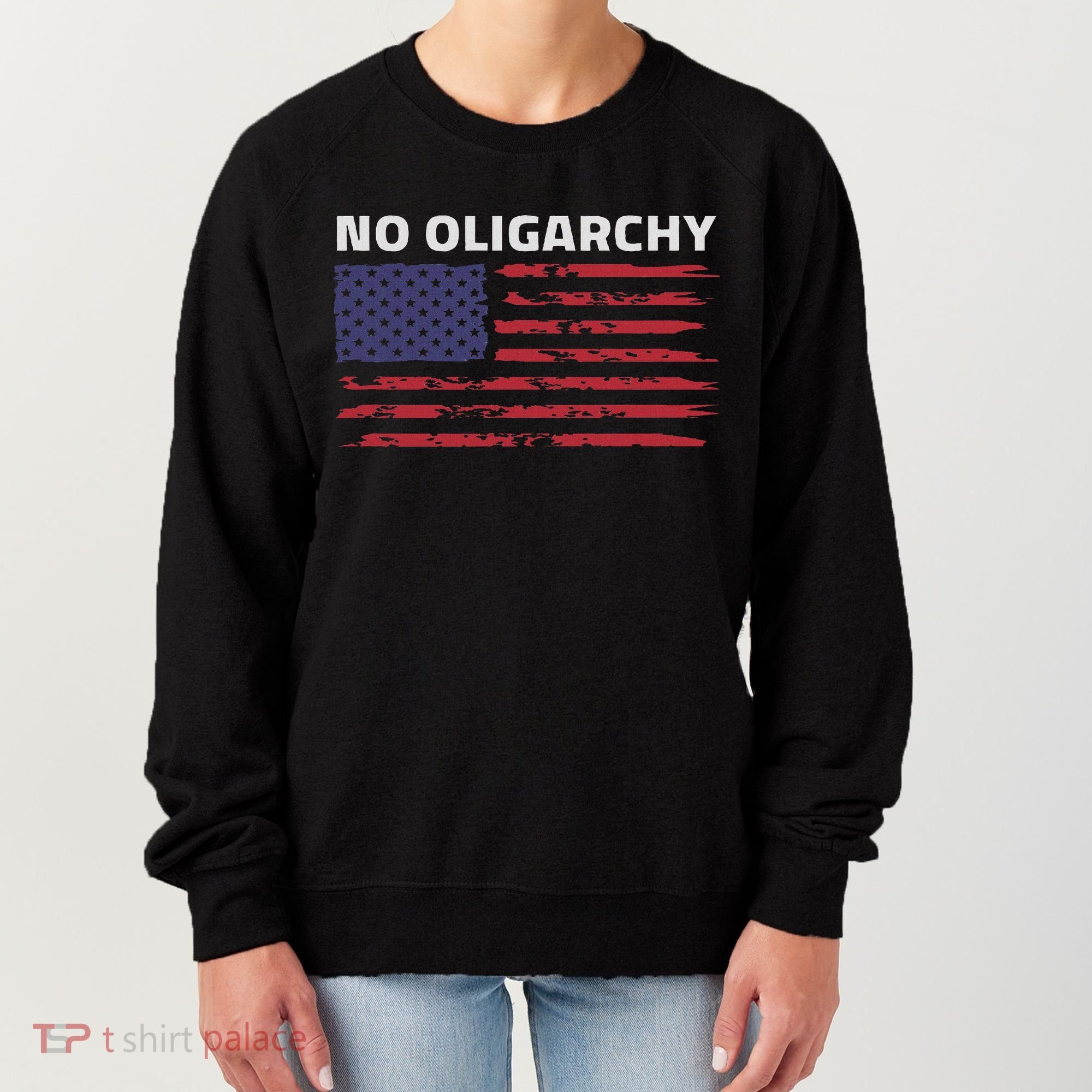 Say No To Oligarchy Usa Us American Women's Sweatshirt