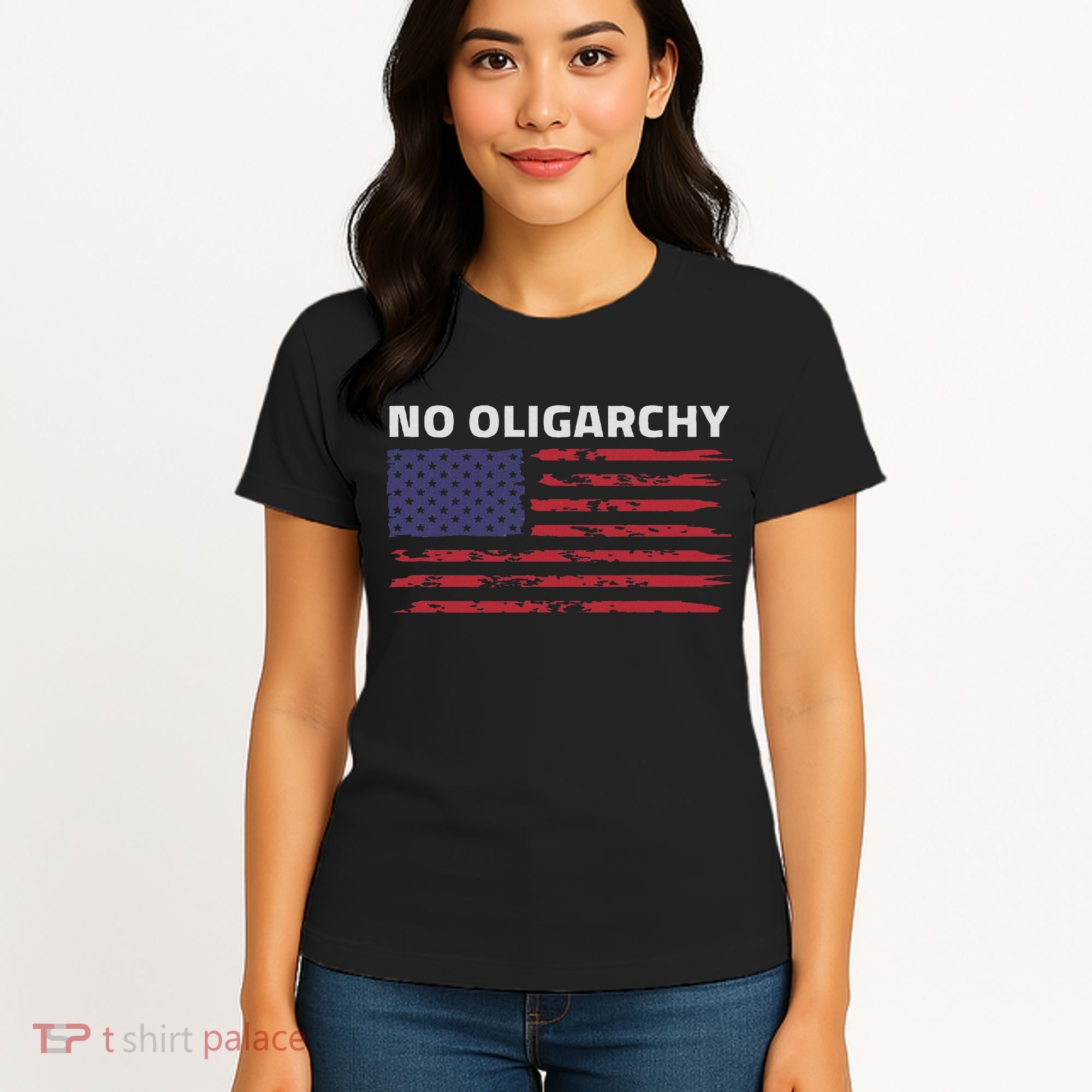 Say No To Oligarchy Usa Us American Women's T-Shirt