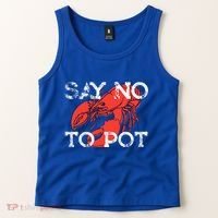 Say No To Pot Funny Lobster Seafood Lover Tank Top thumb 2