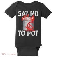 Say No To Pot Seafood Lover Lobster Crawfish Funny Baby Bodysuit thumb 0