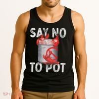 Say No To Pot Seafood Lover Lobster Crawfish Funny Tank Top thumb 3