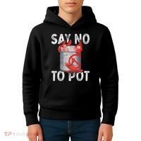 Say No To Pot Seafood Lover Lobster Crawfish Funny Kids Hoodie thumb 4