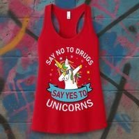 Say No To Drugs Say Yes To Unicorn Red Ribbon Week Women's Tank Top thumb 3