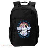 Say No To Cheat Day Unicorn Gym Backpack thumb 0