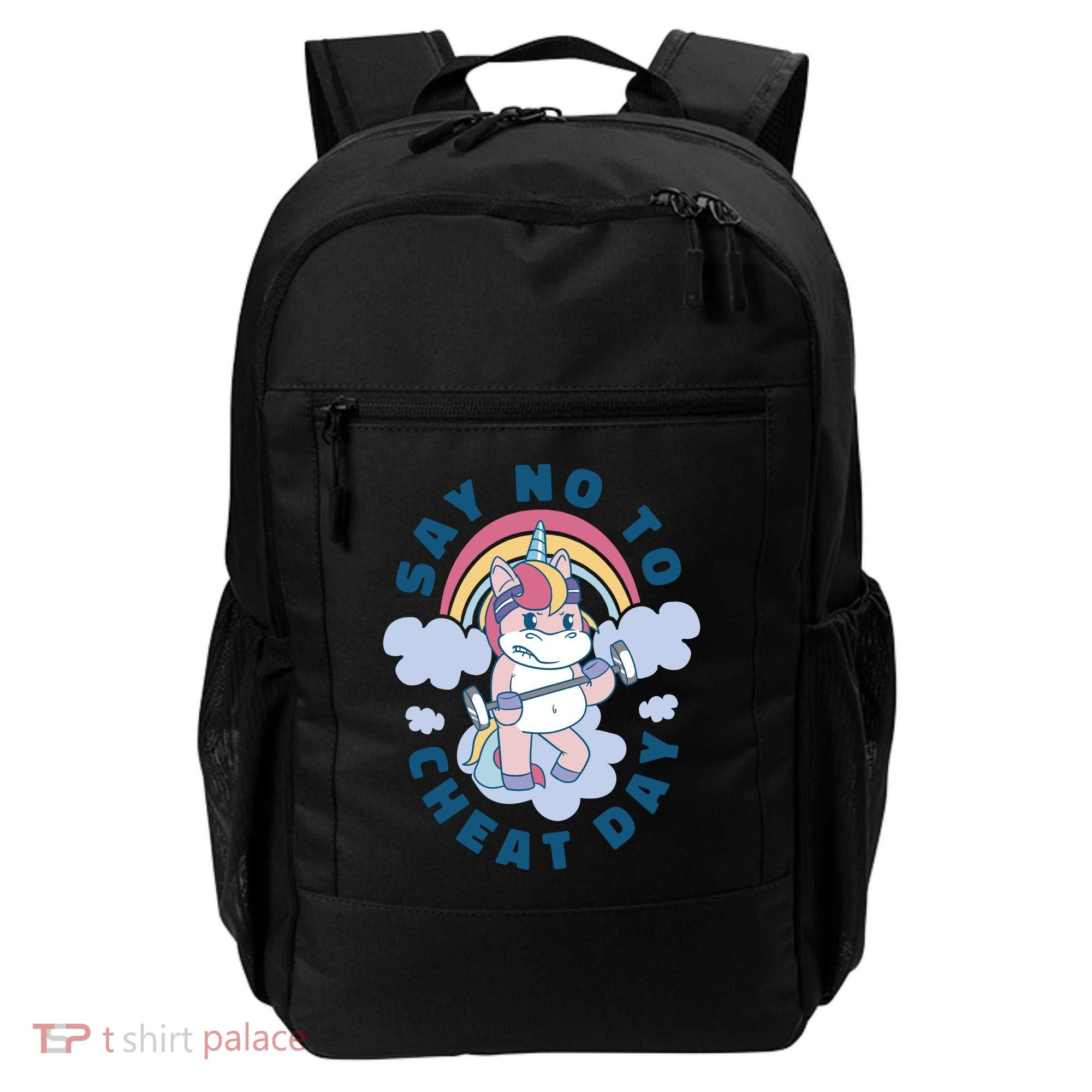 Say No To Cheat Day Unicorn Gym Backpack