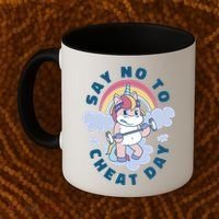 Say No To Cheat Day Unicorn Gym Coffee Mug thumb 2