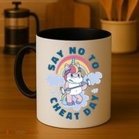 Say No To Cheat Day Unicorn Gym Coffee Mug thumb 4