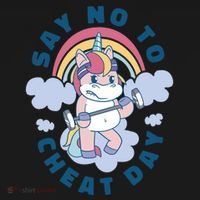 Say No To Cheat Day Unicorn Gym Women's Hoodie thumb 2