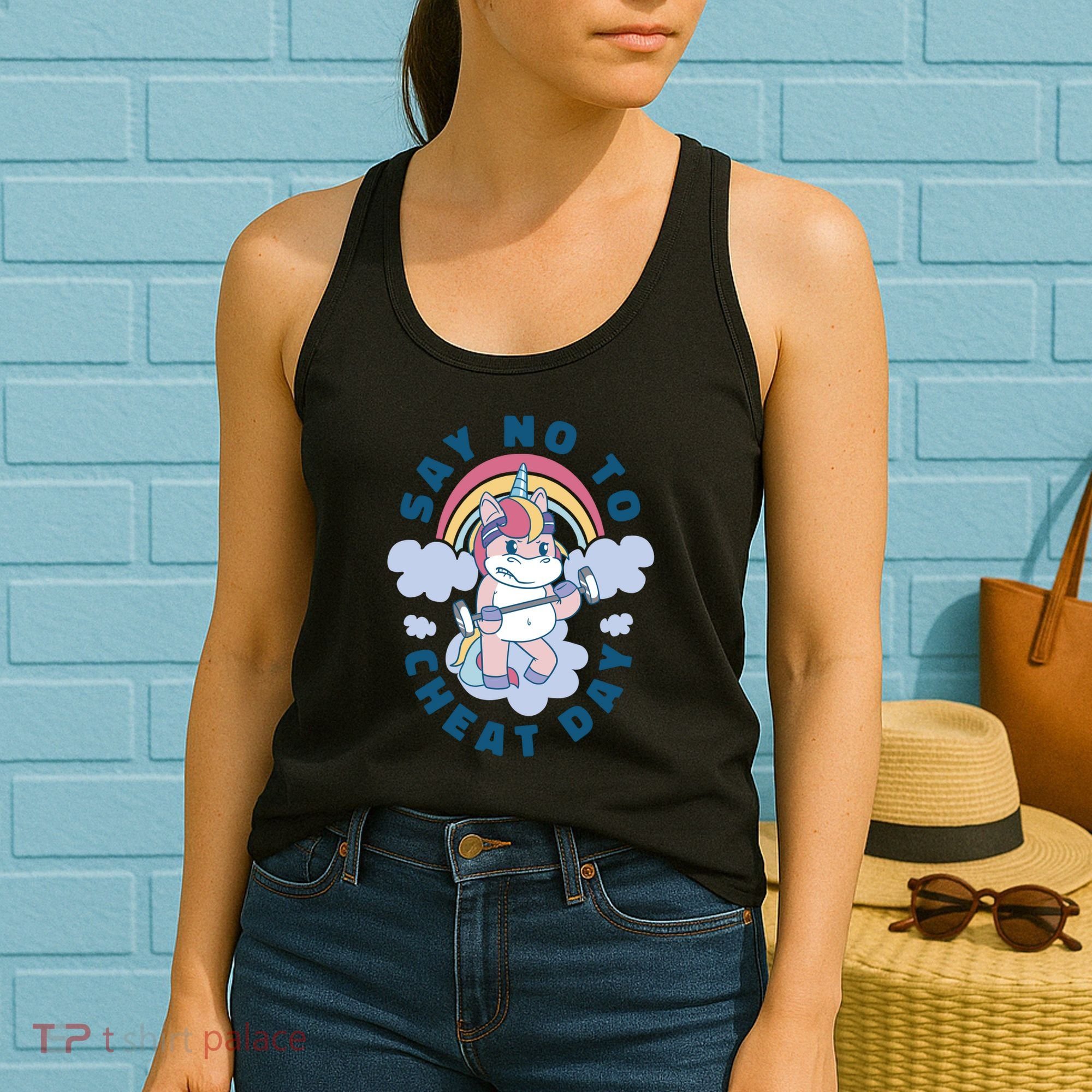 Say No To Cheat Day Unicorn Gym Women's Tank Top