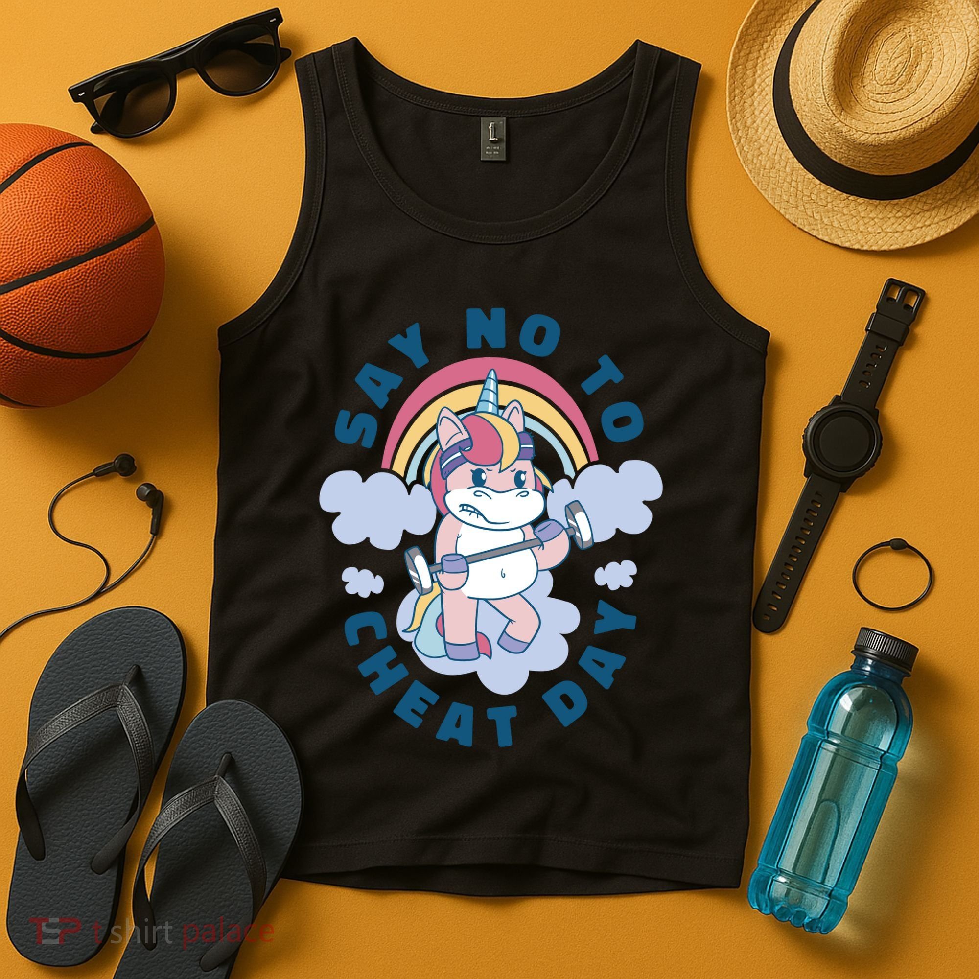 Say No To Cheat Day Unicorn Gym Tank Top