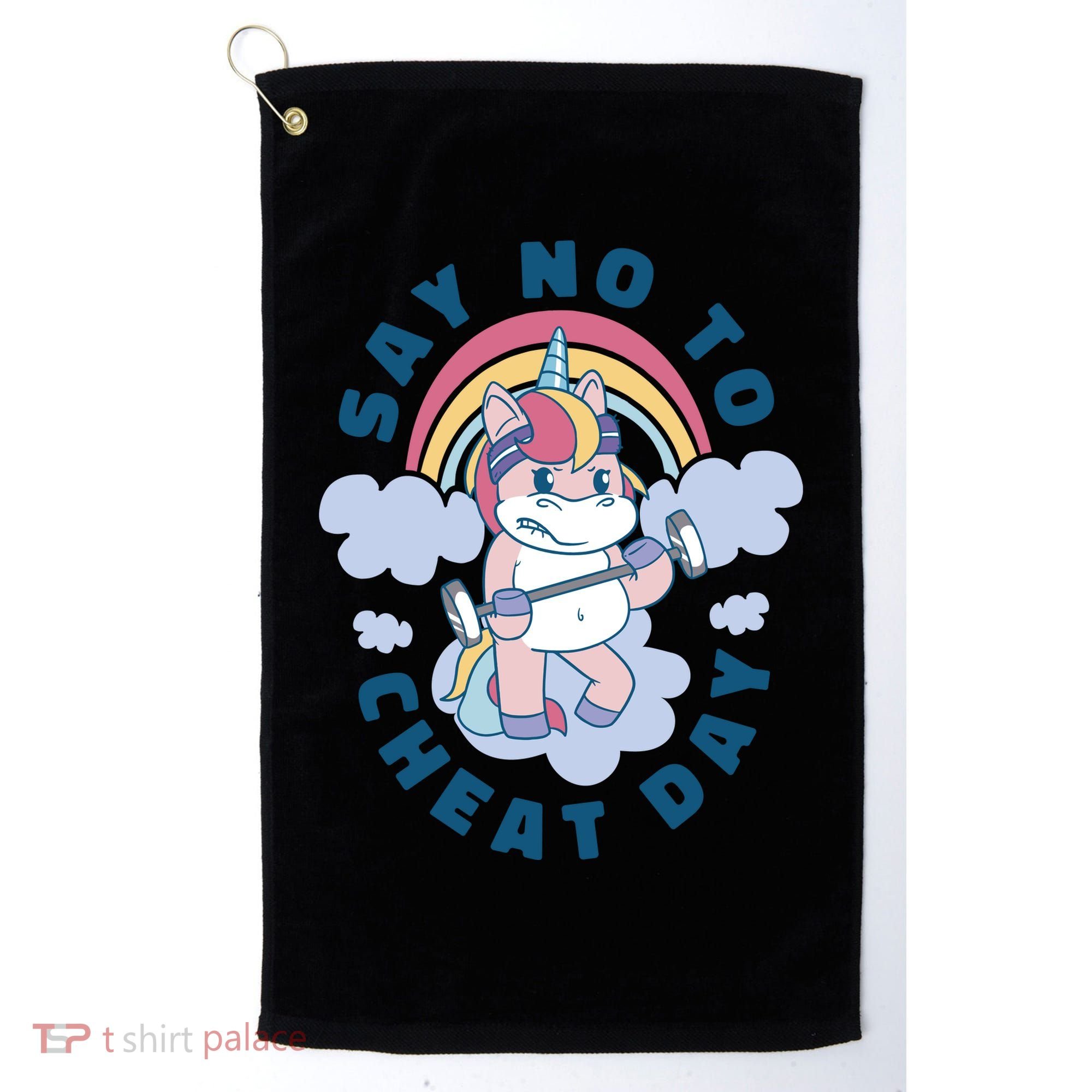 Say No To Cheat Day Unicorn Gym Golf Towel