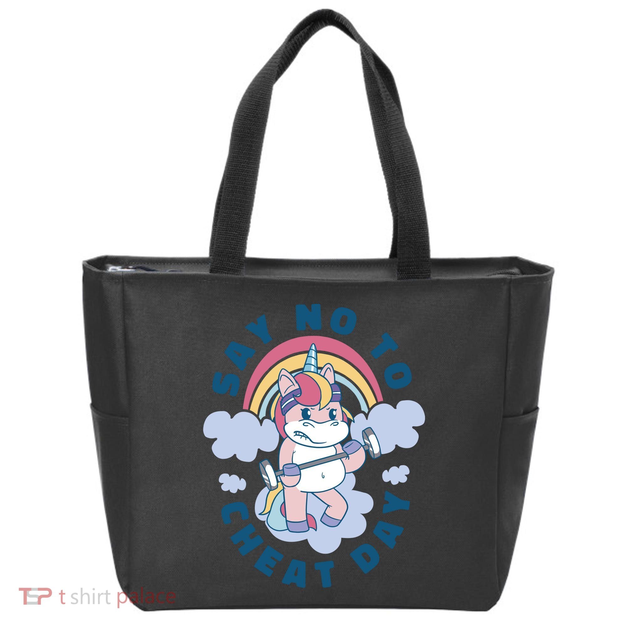 Say No To Cheat Day Unicorn Gym Tote Bag