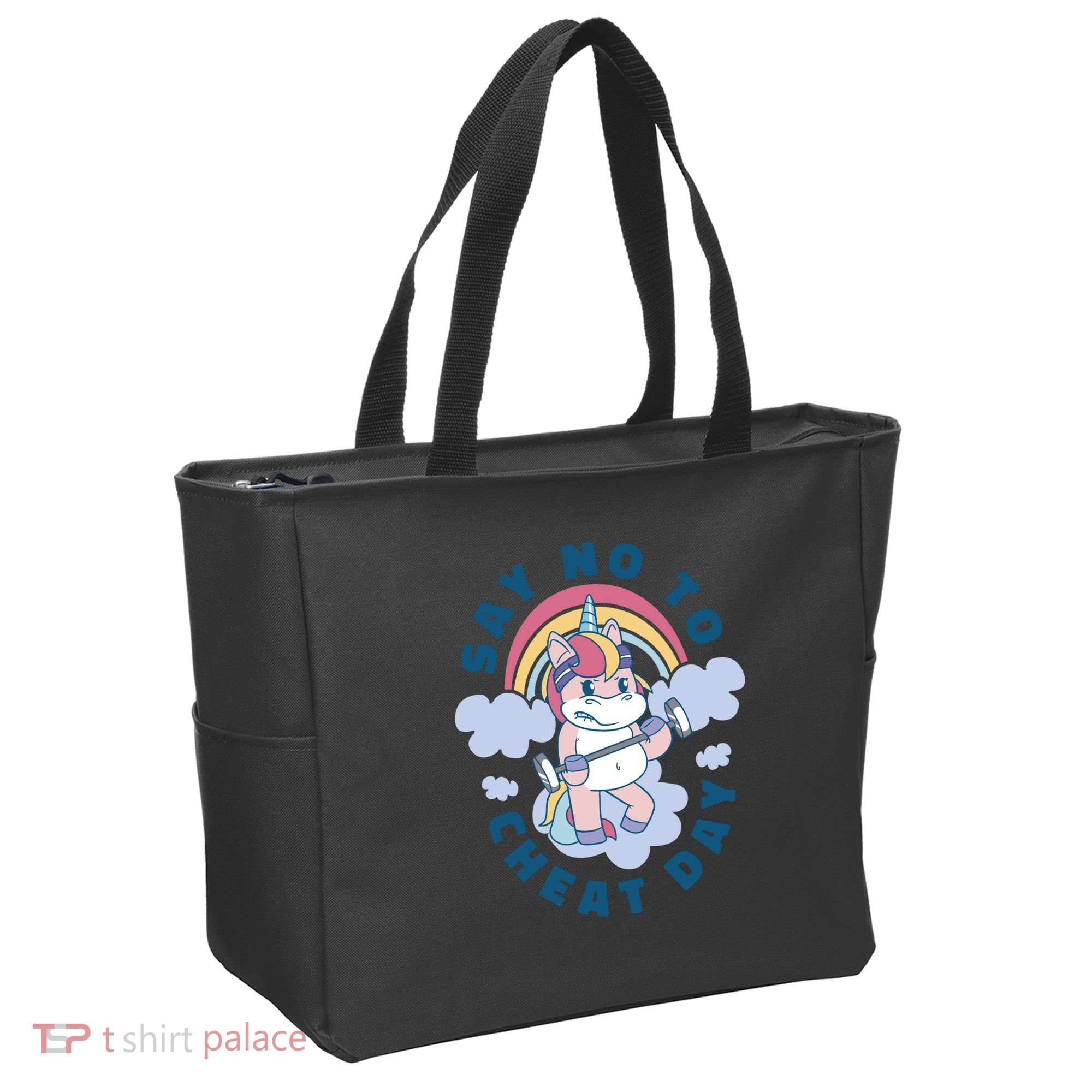 Say No To Cheat Day Unicorn Gym Tote Bag