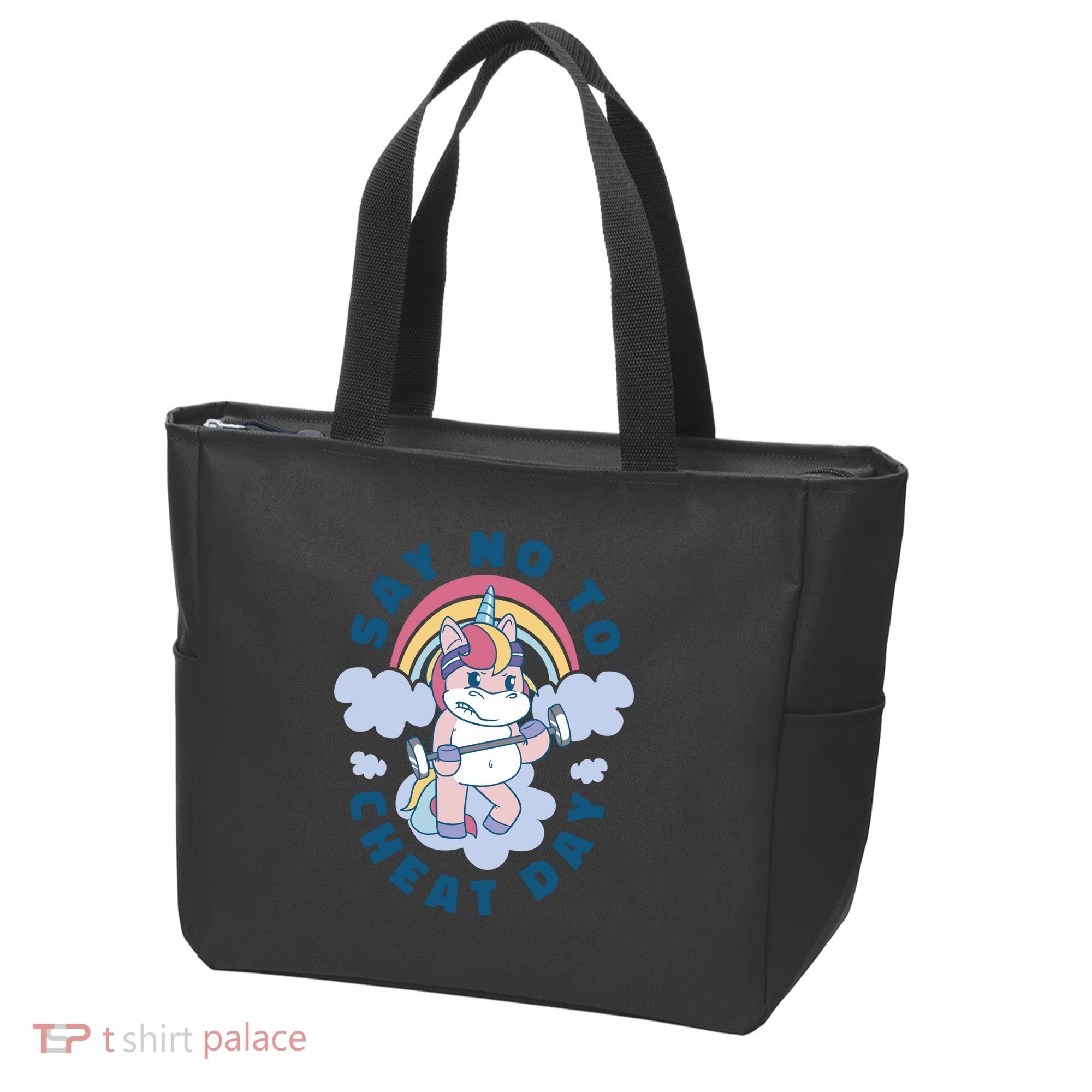 Say No To Cheat Day Unicorn Gym Tote Bag