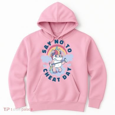 Say No To Cheat Day Unicorn Gym Hoodie