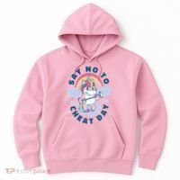 Say No To Cheat Day Unicorn Gym Hoodie thumb 0