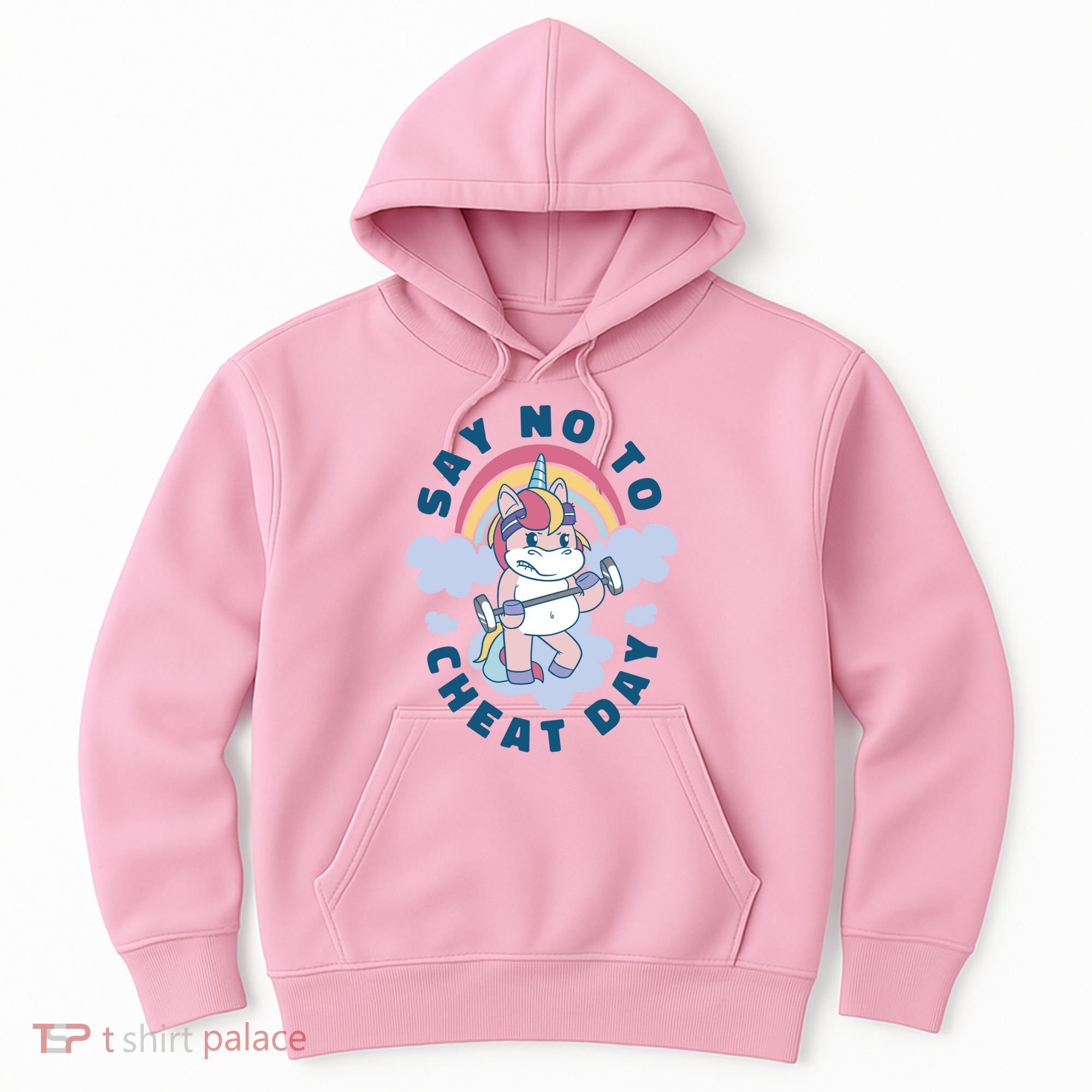 Say No To Cheat Day Unicorn Gym Hoodie