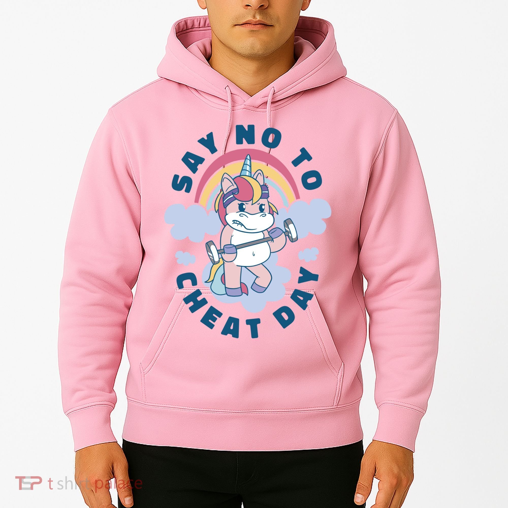 Say No To Cheat Day Unicorn Gym Hoodie