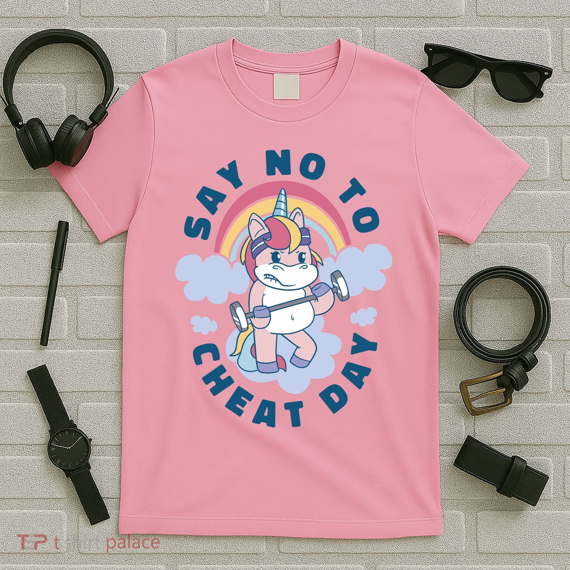 Say No To Cheat Day Unicorn Gym T-Shirt