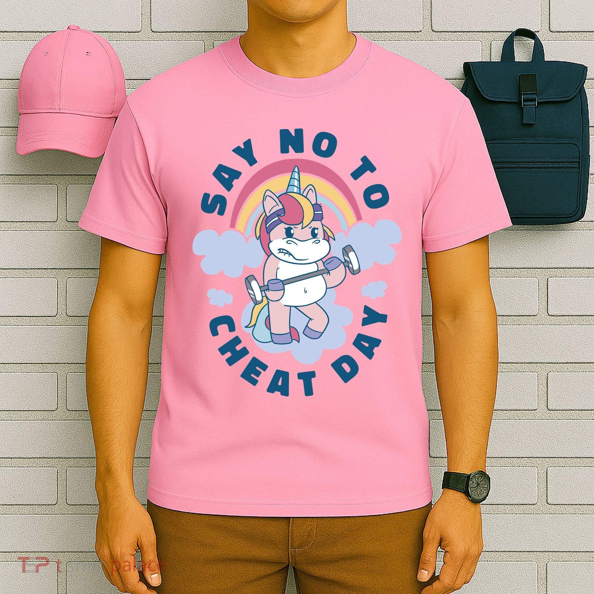 Say No To Cheat Day Unicorn Gym T-Shirt