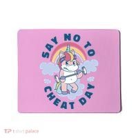 Say No To Cheat Day Unicorn Gym Mousepad thumb 0